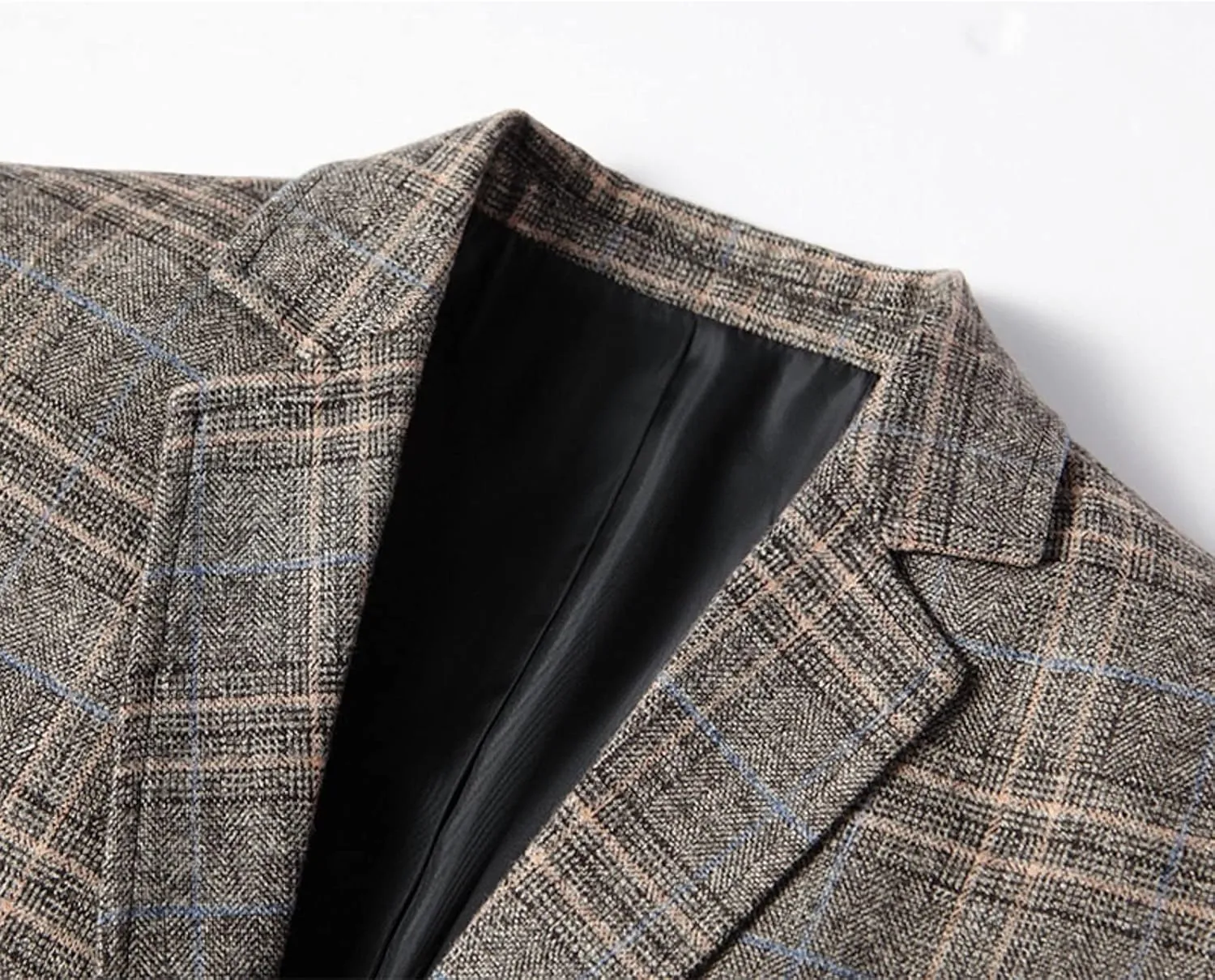 Mens Plaid Blazer Sports Coat Casual Slim Fit Checkered Blazer for Men Wedding Sports Jacket and Coat Business Formal Jacket