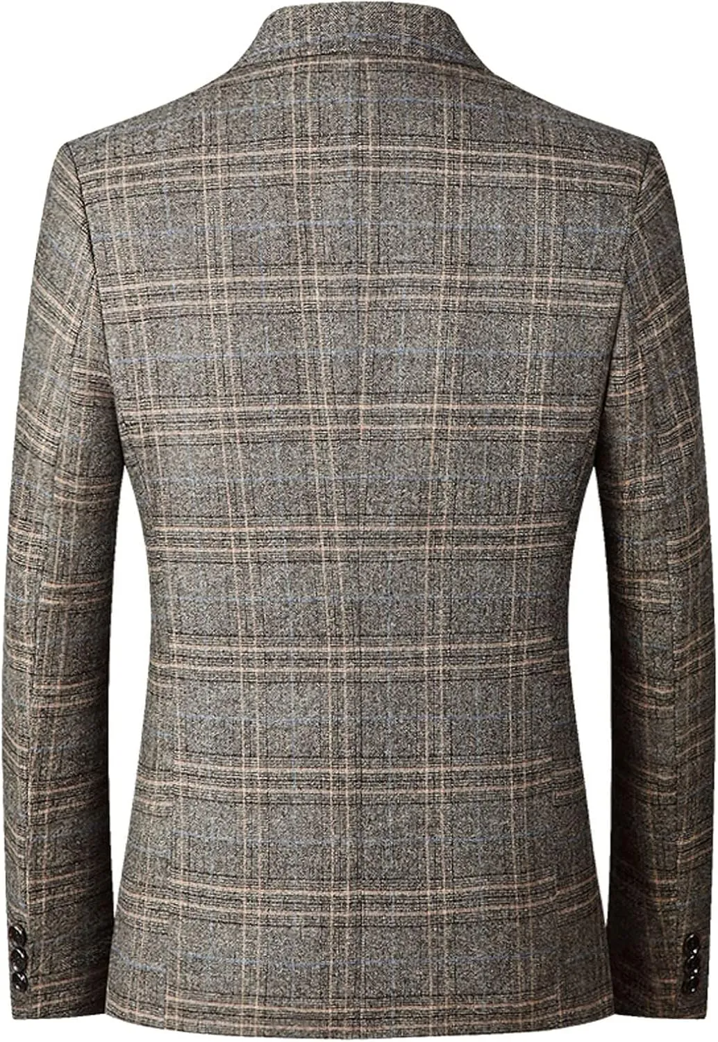Mens Plaid Blazer Sports Coat Casual Slim Fit Checkered Blazer for Men Wedding Sports Jacket and Coat Business Formal Jacket