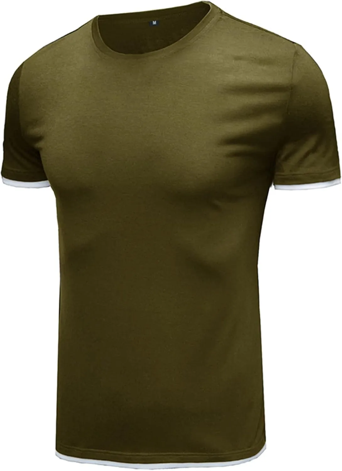 Men's Polo Shirt Short Sleeve Slim Fit 4 Button T-Shirts Slim Fit Golf Work Tops