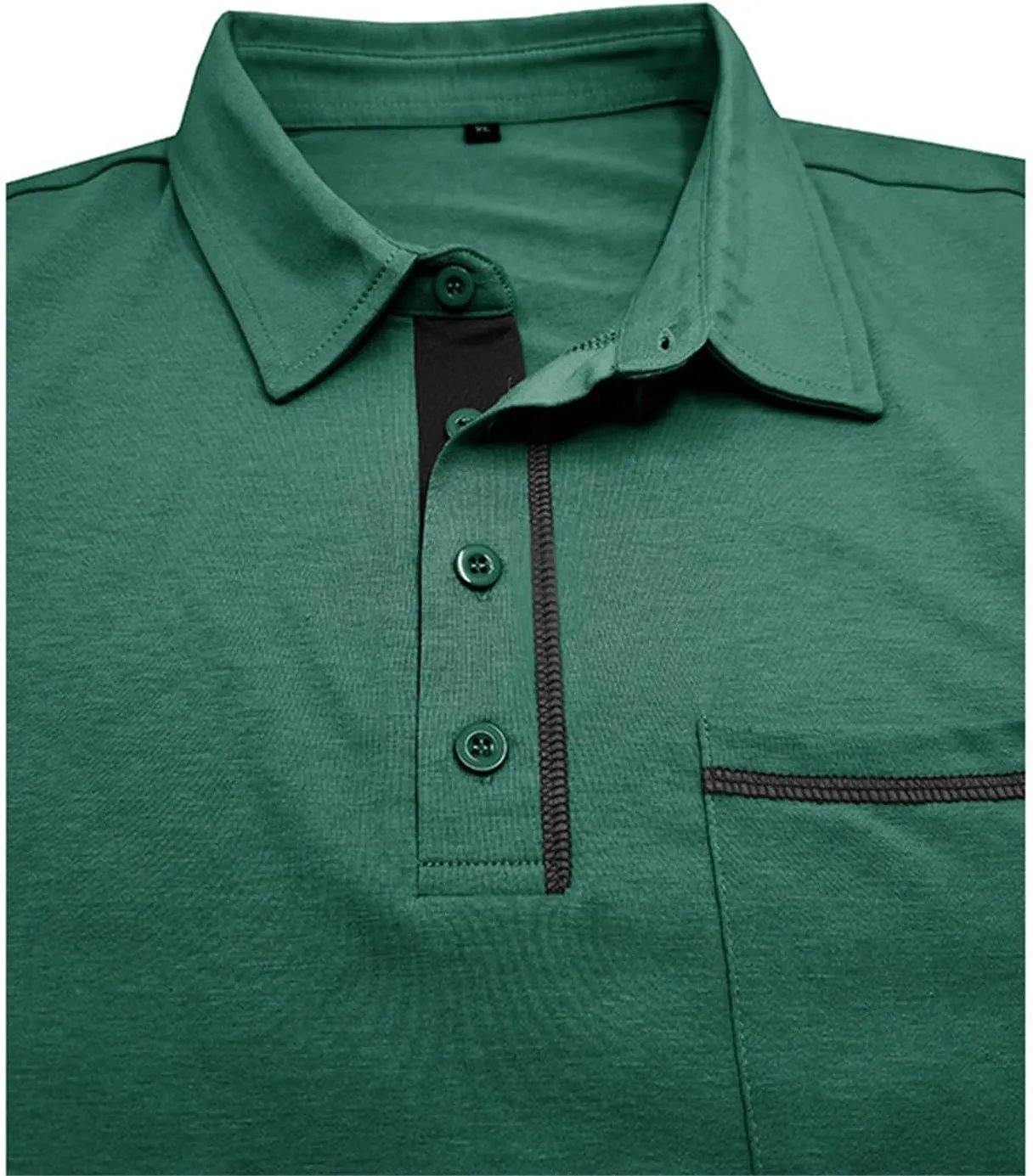 Men's Polo Shirt Short Sleeve Slim Fit 4 Button T-Shirts Slim Fit Golf Work Tops