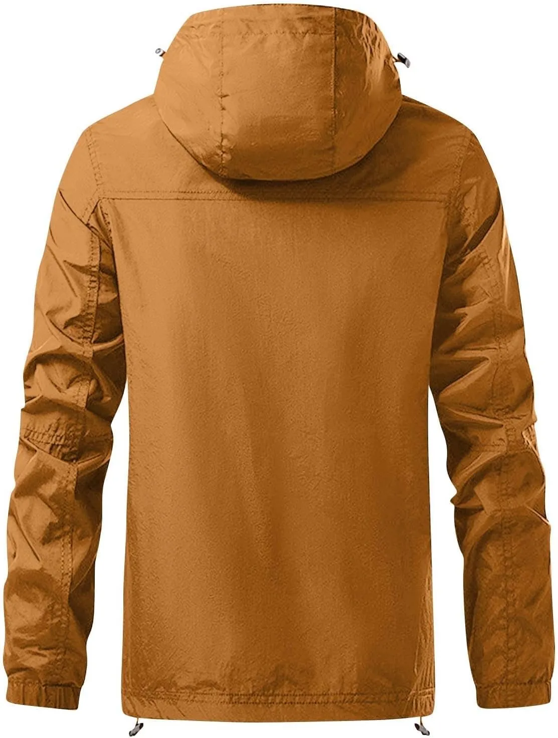 Men's Shell Jacket Waterproof Windbreaker Lightweight Hooded Rain Coat for Men Outdoor Hiking Climbing Traveling