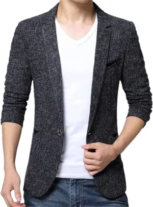 Mens Slim Fit Casual Jacket Wedding Party Slim Fit Casual Suit Men Jacket Business Men Blazer