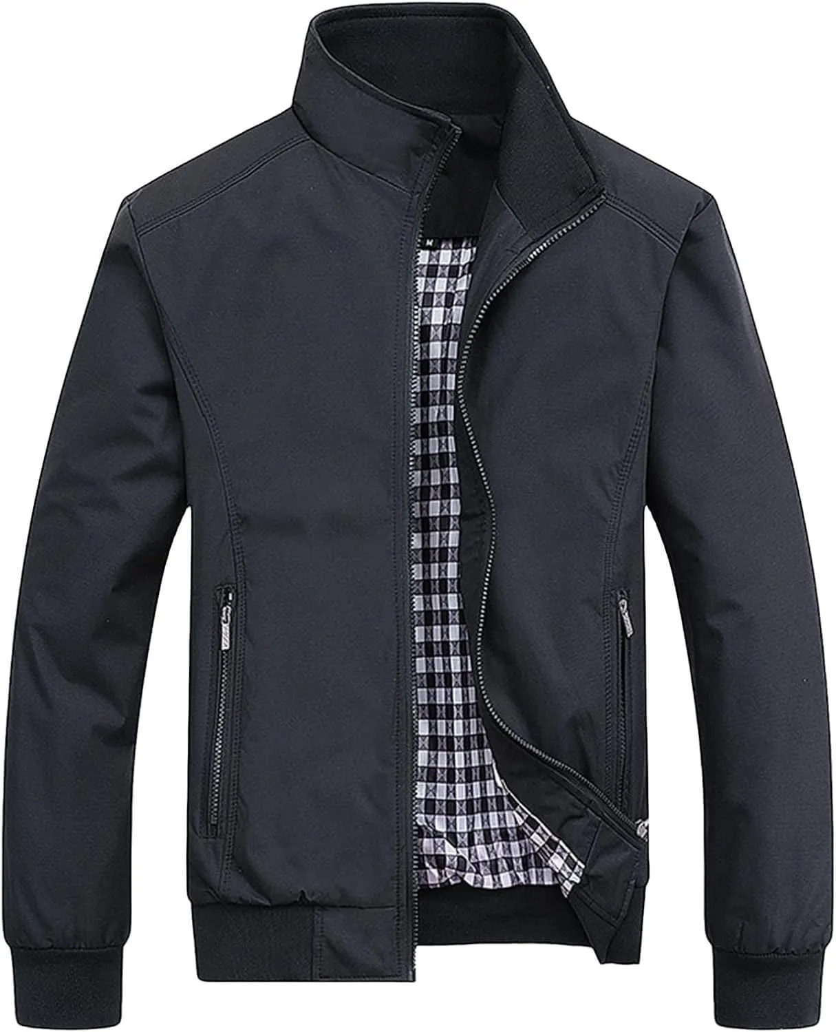 Men's Sports Shell Jacket 2024 Lightweight Windbreaker Outdoor Recreation Coat with Pockets