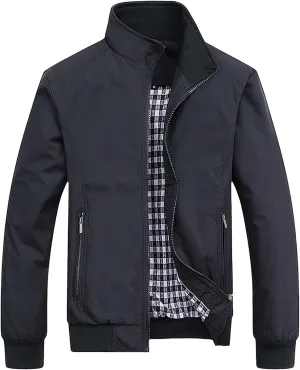 Men's Sports Shell Jacket 2024 Lightweight Windbreaker Outdoor Recreation Coat with Pockets