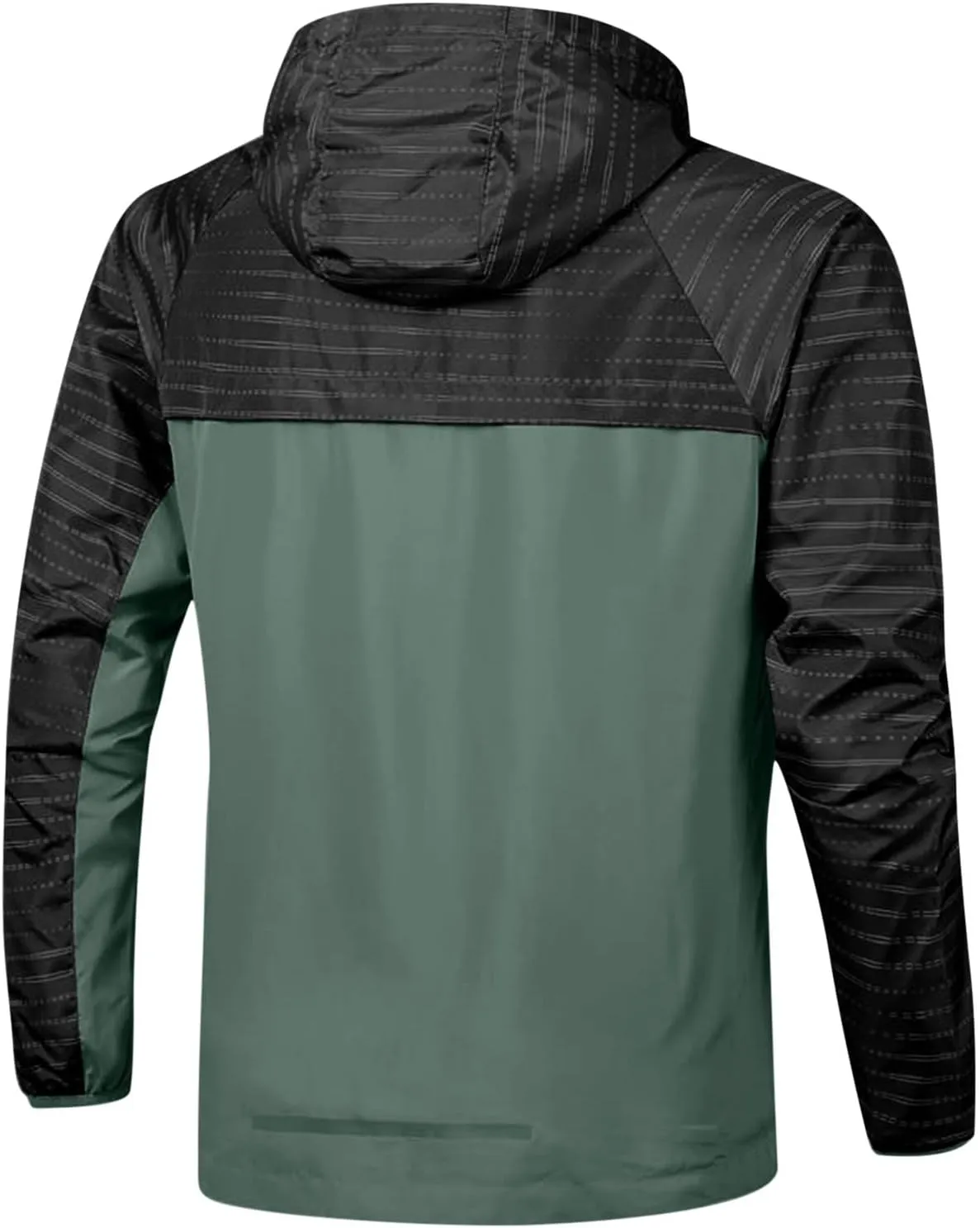 Men's Sports Shell Jacket Lightweight Windbreaker Outdoor Recreation Coat Color Block Breathable Raincoat Shell