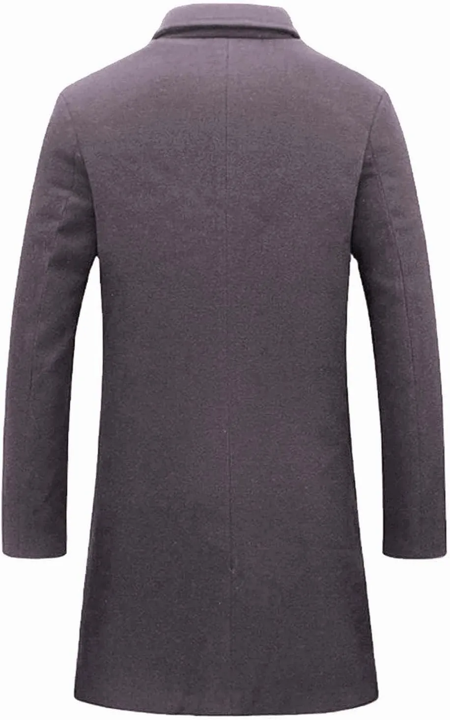 Mens Trench Coat Slim Fit Double Breasted Long Jacket Notched Lapel Belt Fall Windproof Coats Windbreaker Overcoats
