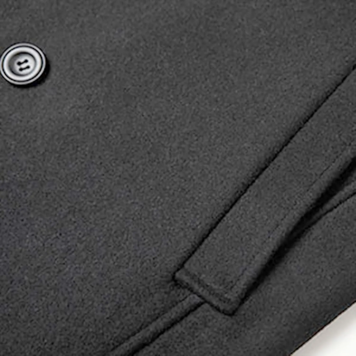 Mens Trench Coat Wool Blend Casual Peacoat Business Blazer Jacket Notched Collar Double Breasted Overcoat Fall Winter