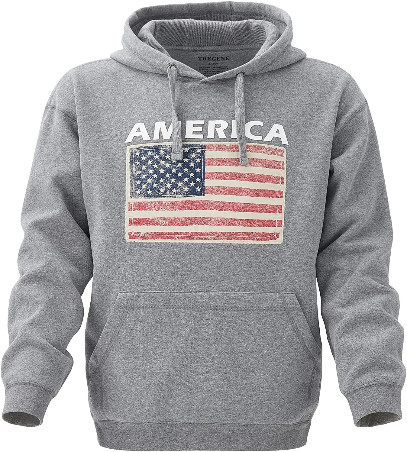 Men's USA Flag Patriotic Hoodie Ultra Soft Heavyweight Sweatshirt