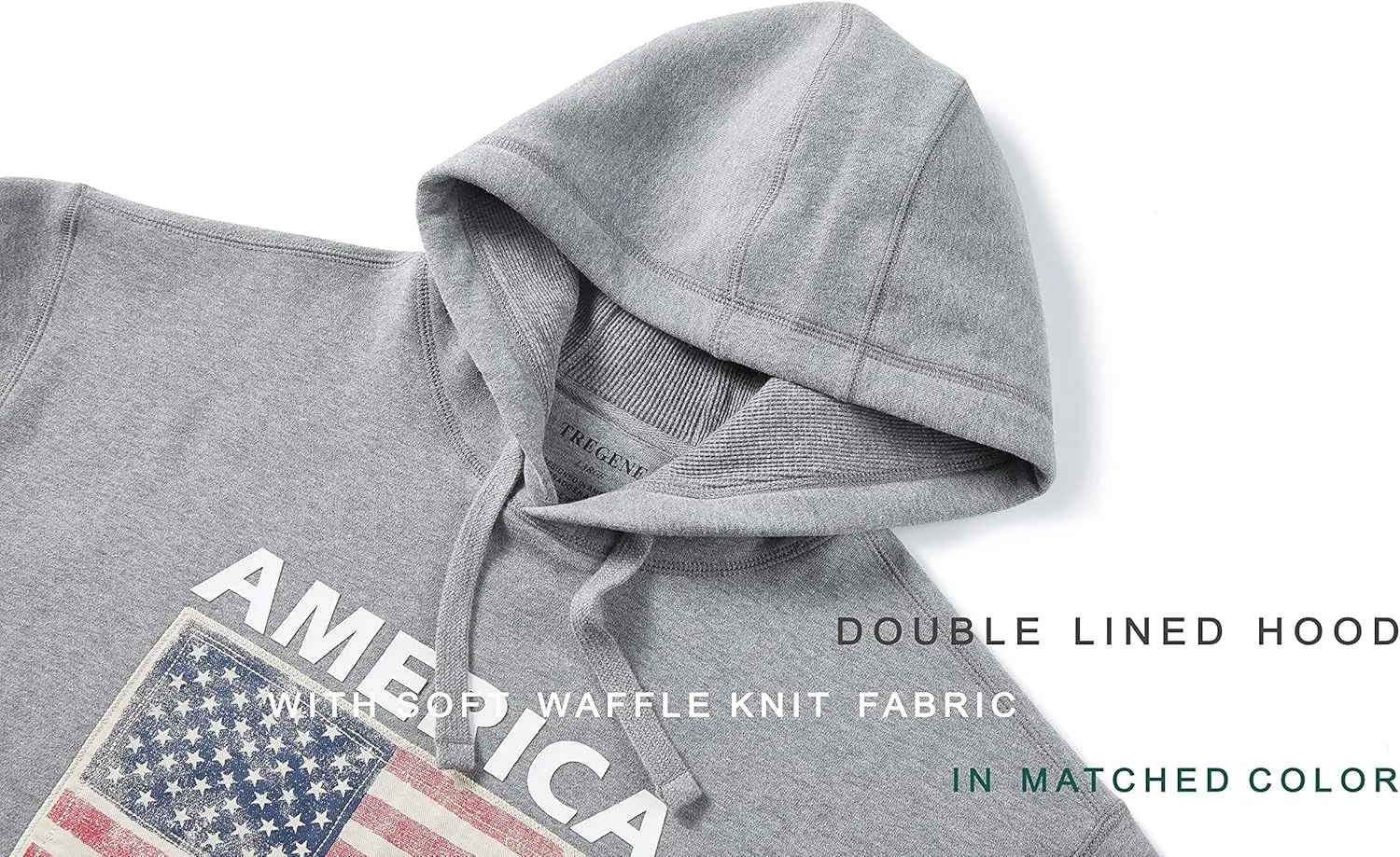 Men's USA Flag Patriotic Hoodie Ultra Soft Heavyweight Sweatshirt