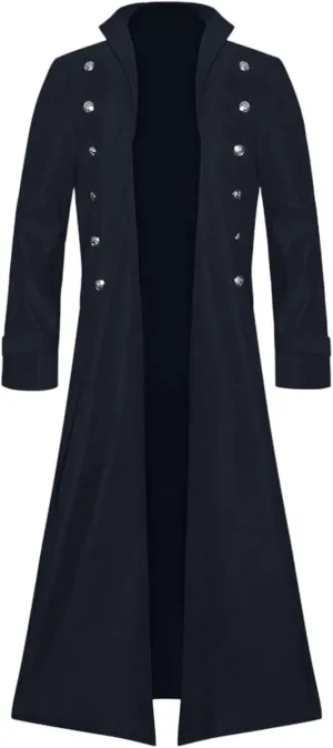 Mens Vintage Tailcoat Jacket Goth Long Steampunk Victorian Frock Coat Renaissance Pirate Coat Medieval Tailcoat Jacket