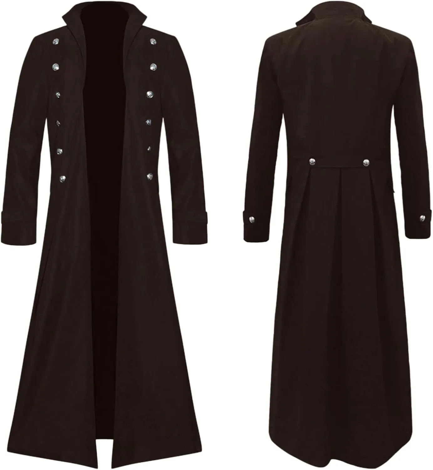 Mens Vintage Tailcoat Jacket Goth Long Steampunk Victorian Frock Coat Renaissance Pirate Coat Medieval Tailcoat Jacket