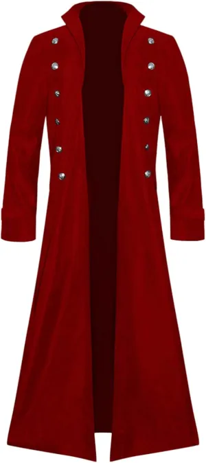 Mens Vintage Tailcoat Jacket Goth Long Steampunk Victorian Frock Coat Renaissance Pirate Coat Medieval Tailcoat Jacket