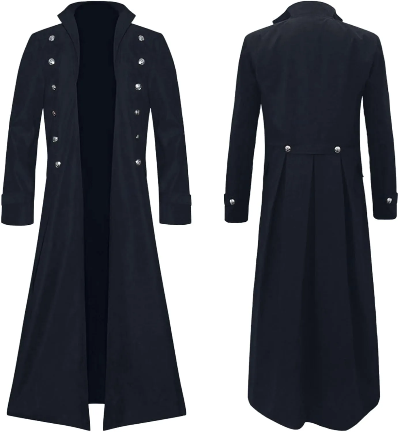 Mens Vintage Tailcoat Jacket Goth Long Steampunk Victorian Frock Coat Renaissance Pirate Coat Medieval Tailcoat Jacket