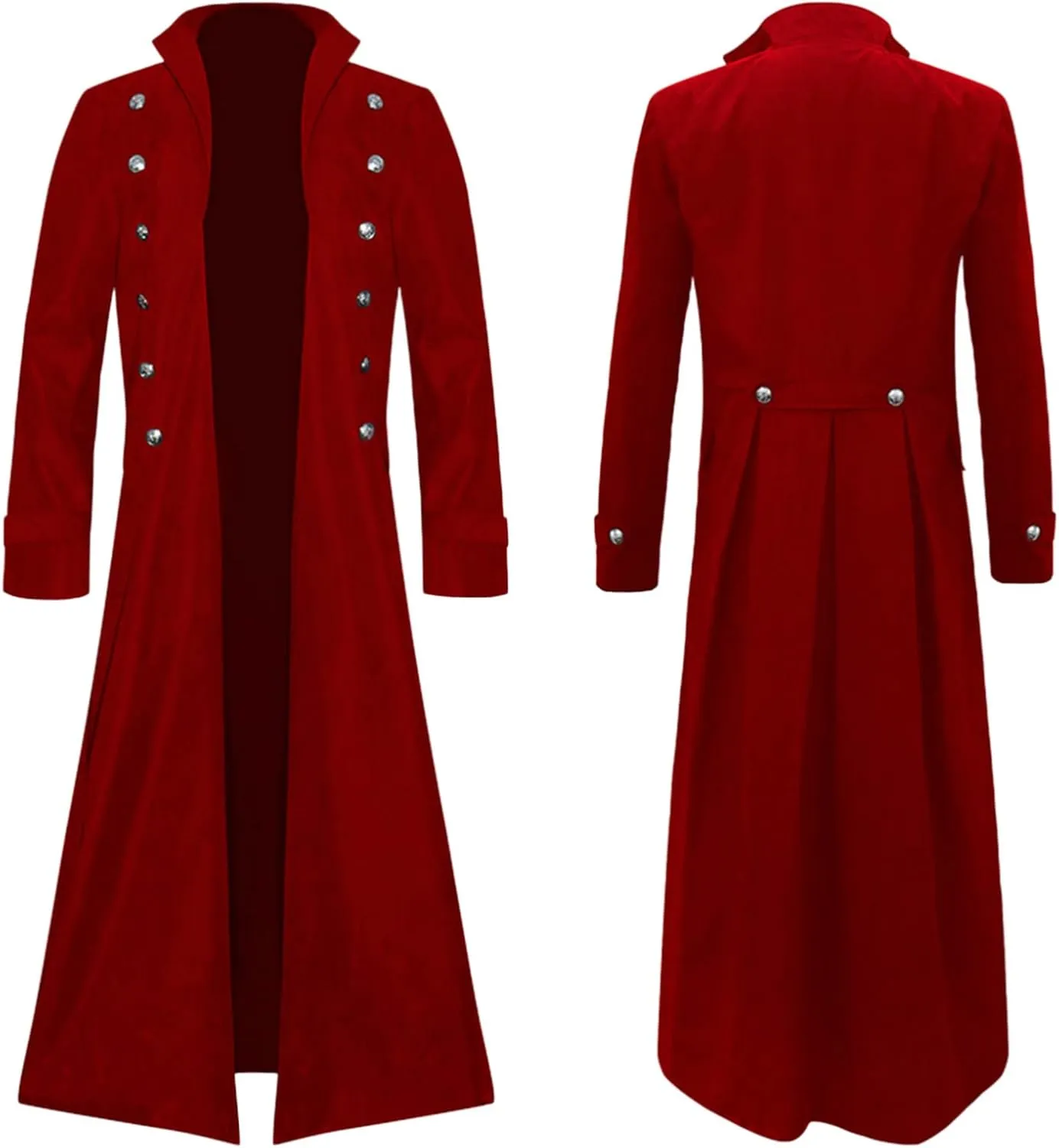 Mens Vintage Tailcoat Jacket Goth Long Steampunk Victorian Frock Coat Renaissance Pirate Coat Medieval Tailcoat Jacket