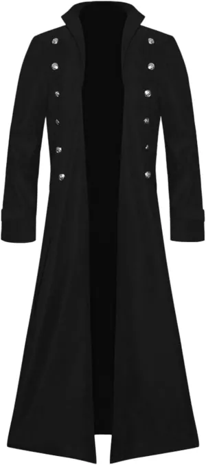 Mens Vintage Tailcoat Jacket Goth Long Steampunk Victorian Frock Coat Renaissance Pirate Coat Medieval Tailcoat Jacket