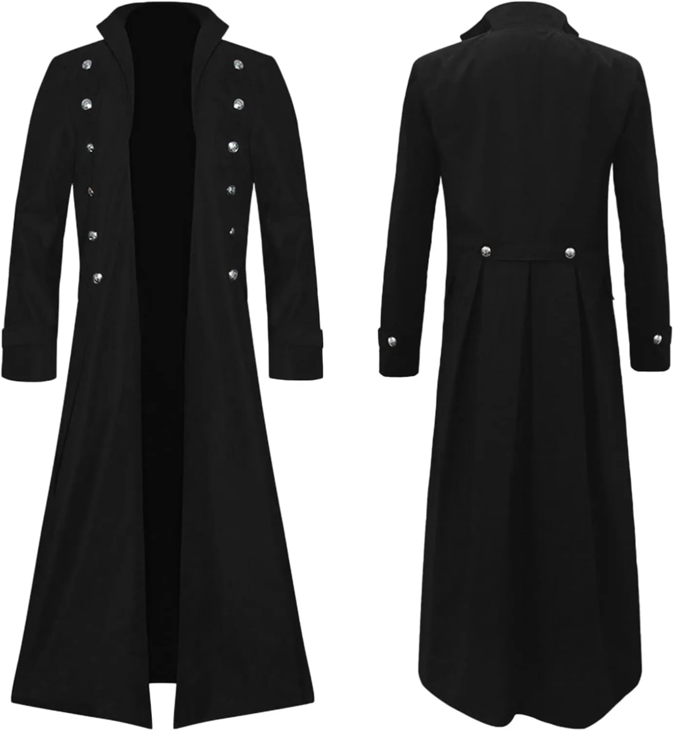 Mens Vintage Tailcoat Jacket Goth Long Steampunk Victorian Frock Coat Renaissance Pirate Coat Medieval Tailcoat Jacket