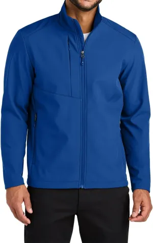 Men's Water-Resistant Softshell Jacket with Fleece Lining, Windbreaker, Adjustable Cuffs for Outdoor Hiking