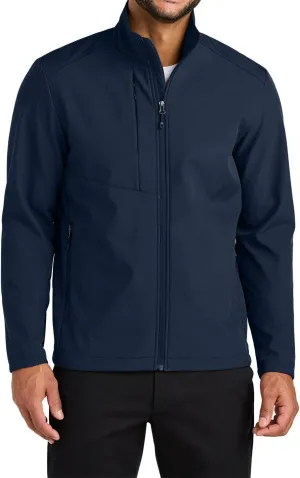 Men's Water-Resistant Softshell Jacket with Fleece Lining, Windbreaker, Adjustable Cuffs for Outdoor Hiking