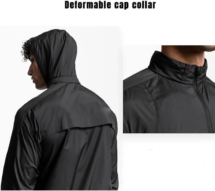 Men's Windbreaker Jacket -fashion jacket zipper night reflection men sports outdoor windbreak jacket