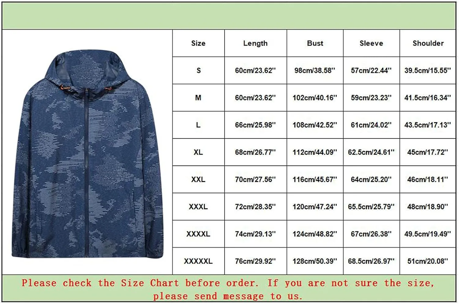 Men's Windbreaker Jacket Lightweight Water-Resistant Windbreakers Outwear Irregular Printed Long Sleeve Overcoat