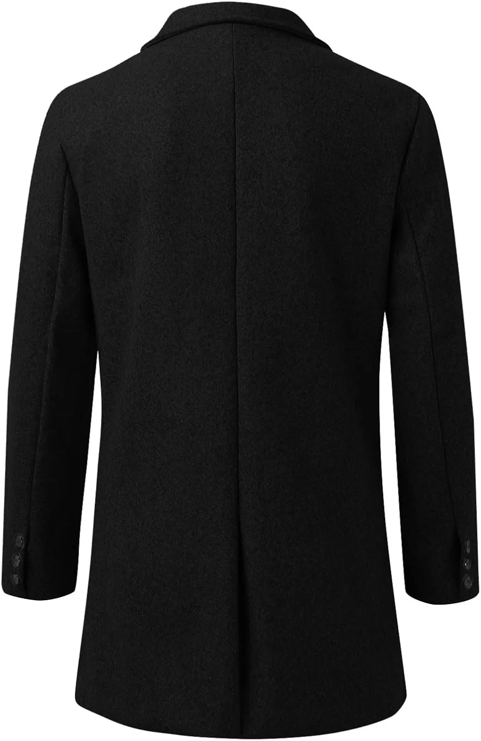 Men's Winter Jackets Vintage Long Sleeve Pea Coat Lapel Collar Single Breasted Overcoat Warm Winter Trench Coats