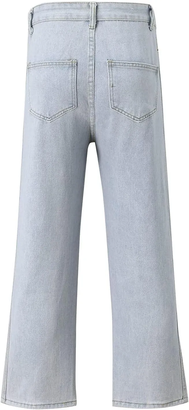 Men's Work Jeans Men's Lightweight Trousers Men's Straight Fit Jeans Slim Fit Stretch Jeans Trousers Jogging Pants