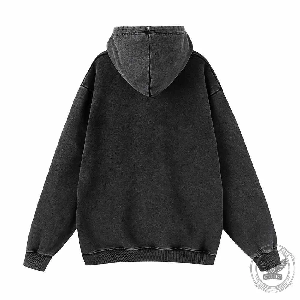 More Tattoos Less Anxiety Vintage Washed Hoodie