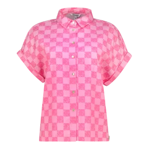 NAVAEH PINK ALLOVER PRINTED SHIRT
