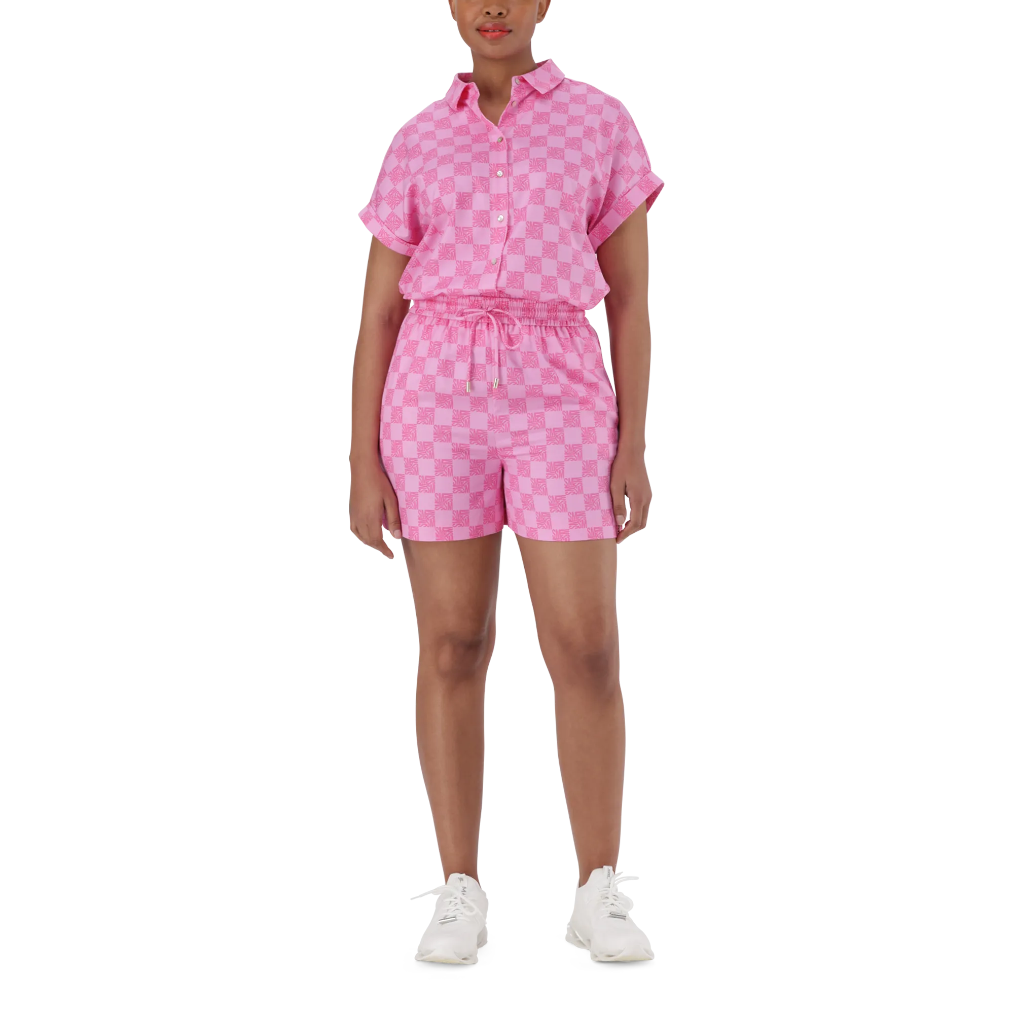 NAVAEH PINK ALLOVER PRINTED SHIRT