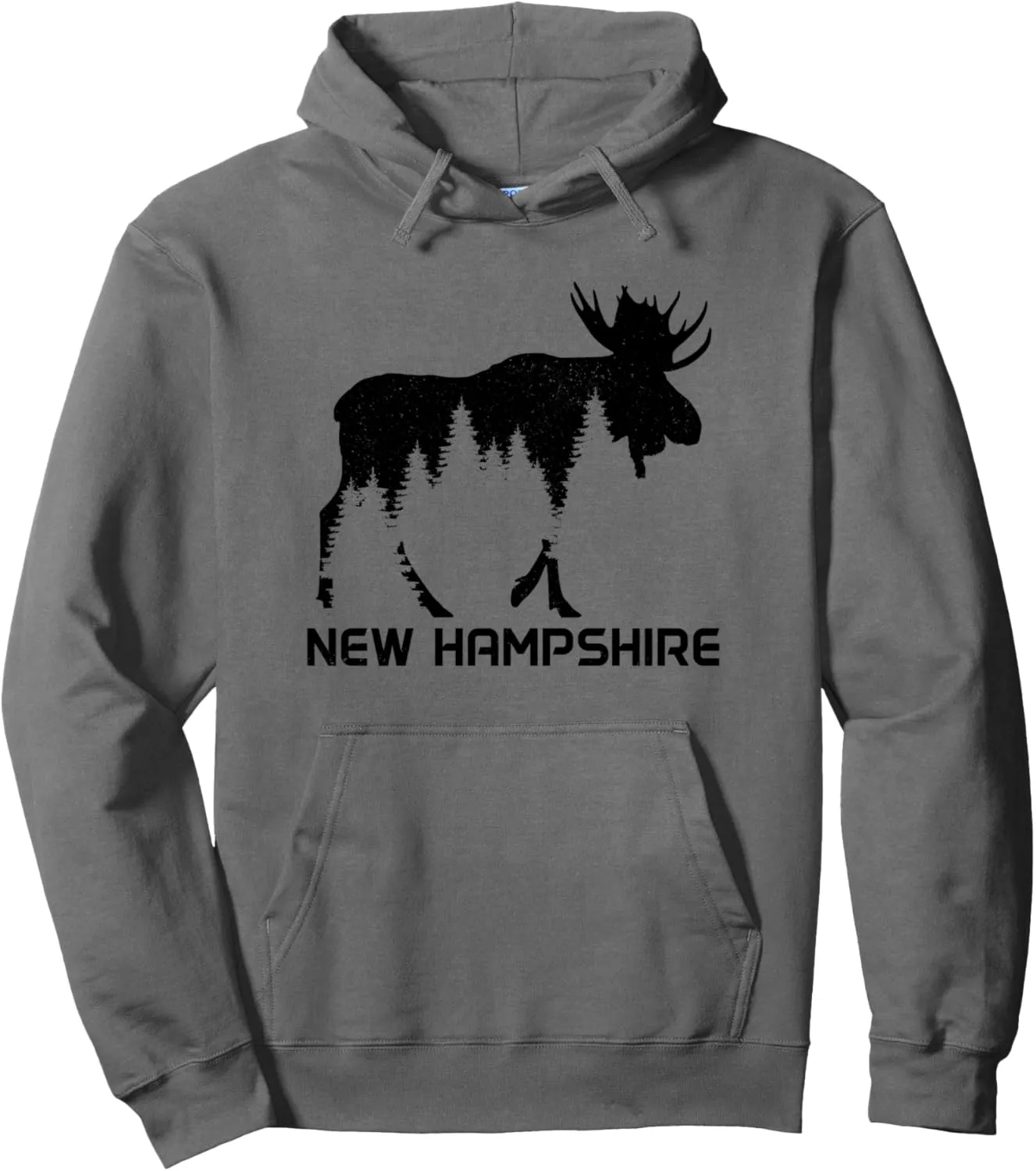 New Hampshire Vintage Moose Souvenir Pullover Hoodie