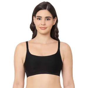 New Normal Padded Non-wired Full Cup Everyday Wear Full coverage T-Shirt Bra - Black