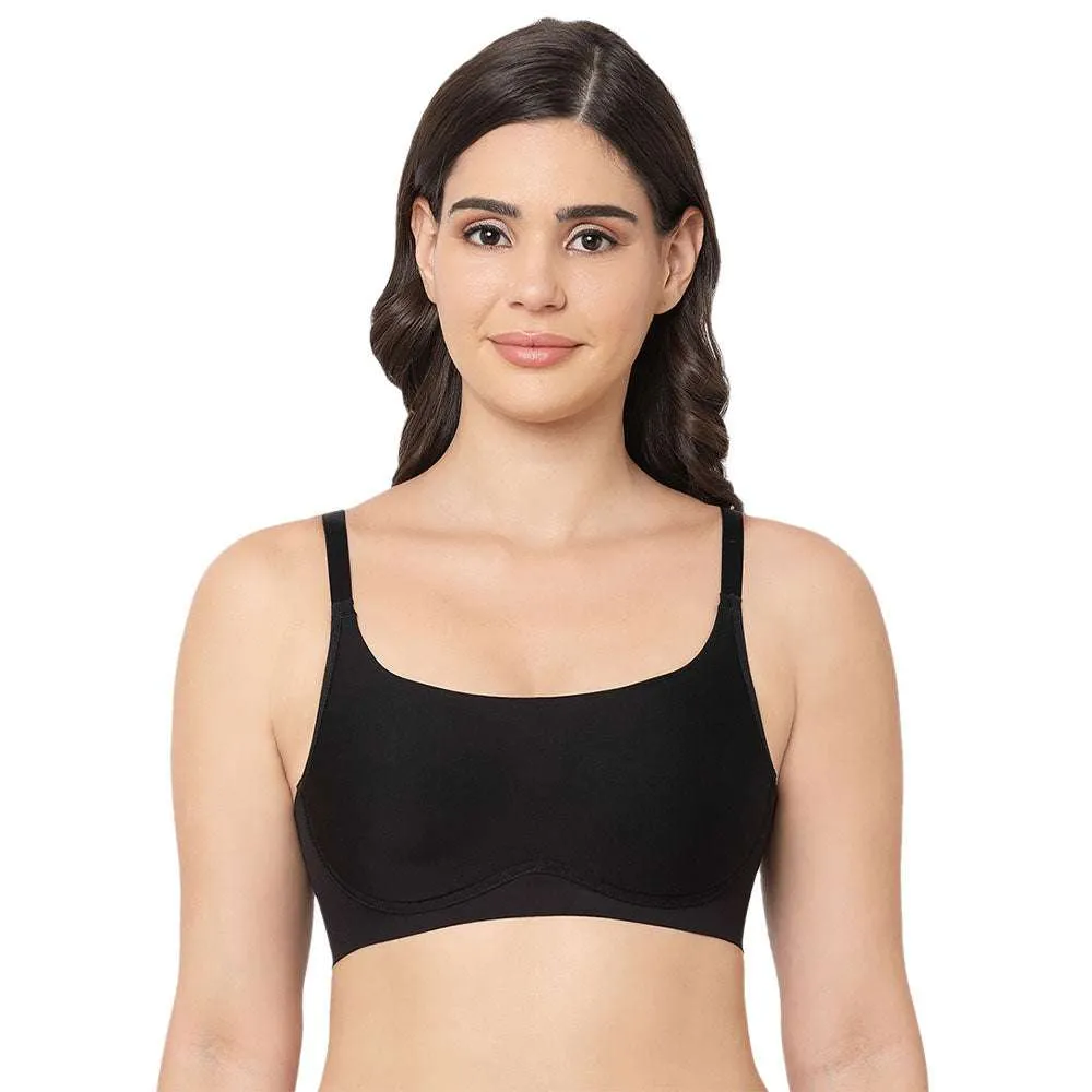 New Normal Padded Non-wired Full Cup Everyday Wear Full coverage T-Shirt Bra - Black
