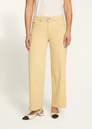 Olivia Wide Ankle Denim, Yellow