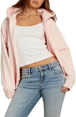 PacSun Women's Solid Zip Up Hoodie