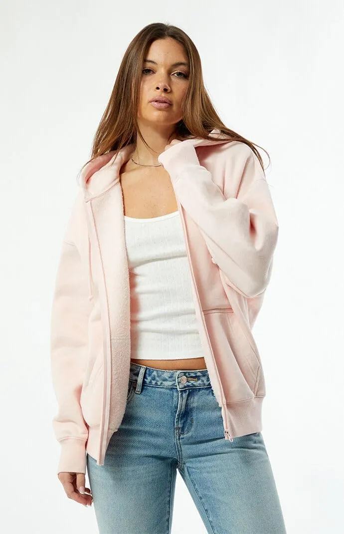 PacSun Women's Solid Zip Up Hoodie