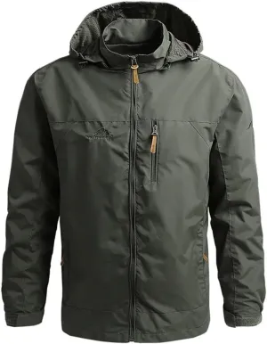 Pegsmio Men Outdoor Windbreaker Hooded Jacket Sports Climbing Thin Outwear