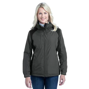 Port Authority Women's Grey Smoke/Black Barrier Jacket