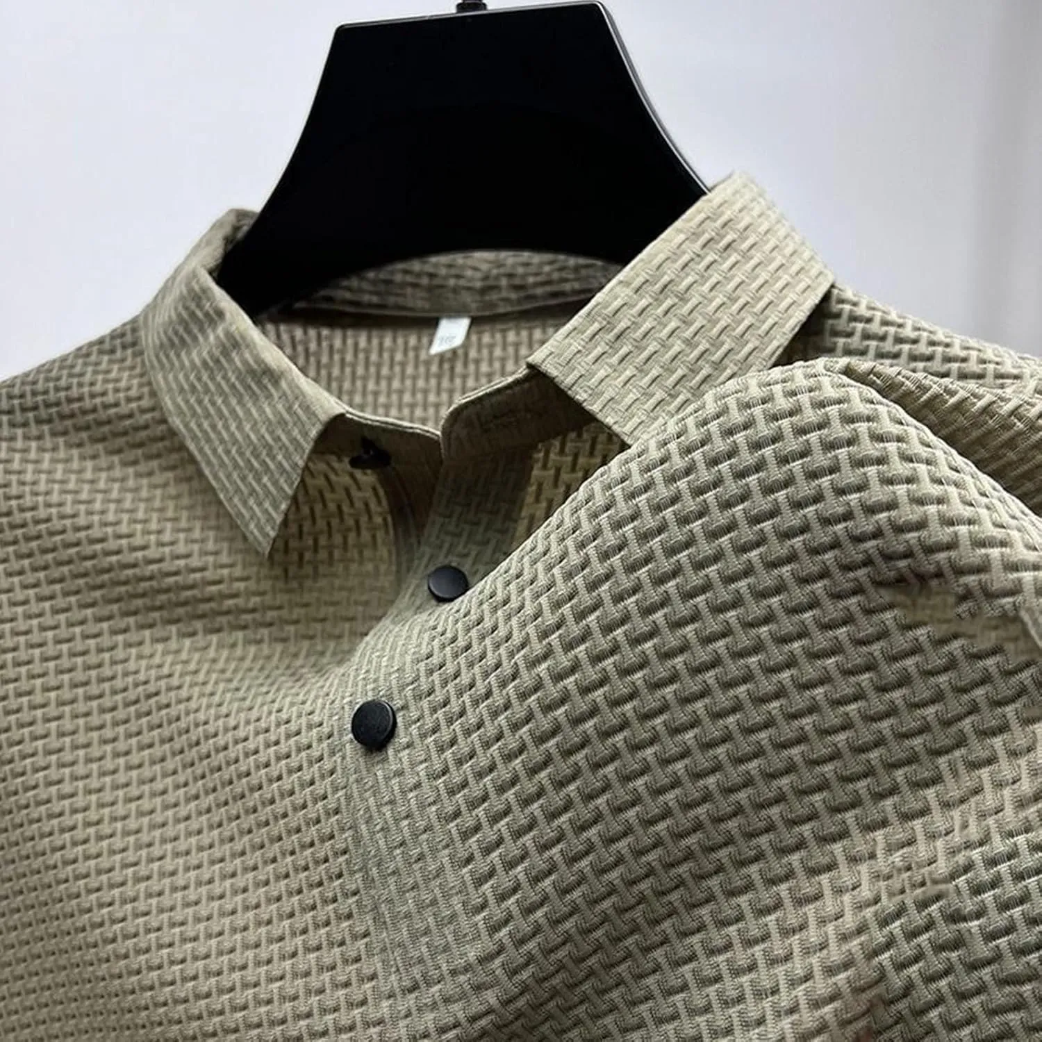 Prestigio Mesh T-Shirt, Polo Shirts for Men, Prestigio Wrinkle-Free Textured Slim Fit Polo Shirt