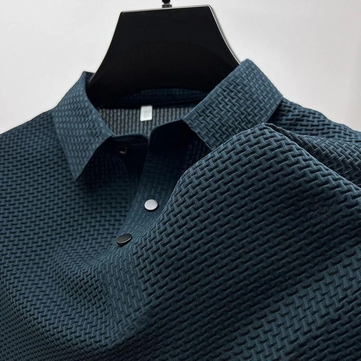 Prestigio Mesh T-Shirt, Polo Shirts for Men, Prestigio Wrinkle-Free Textured Slim Fit Polo Shirt