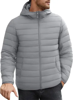 Puffer Jacket for Men Lightweight Packable Winter Warm Coat Thickened Temperament Fashion Down Jackets Big and Tall
