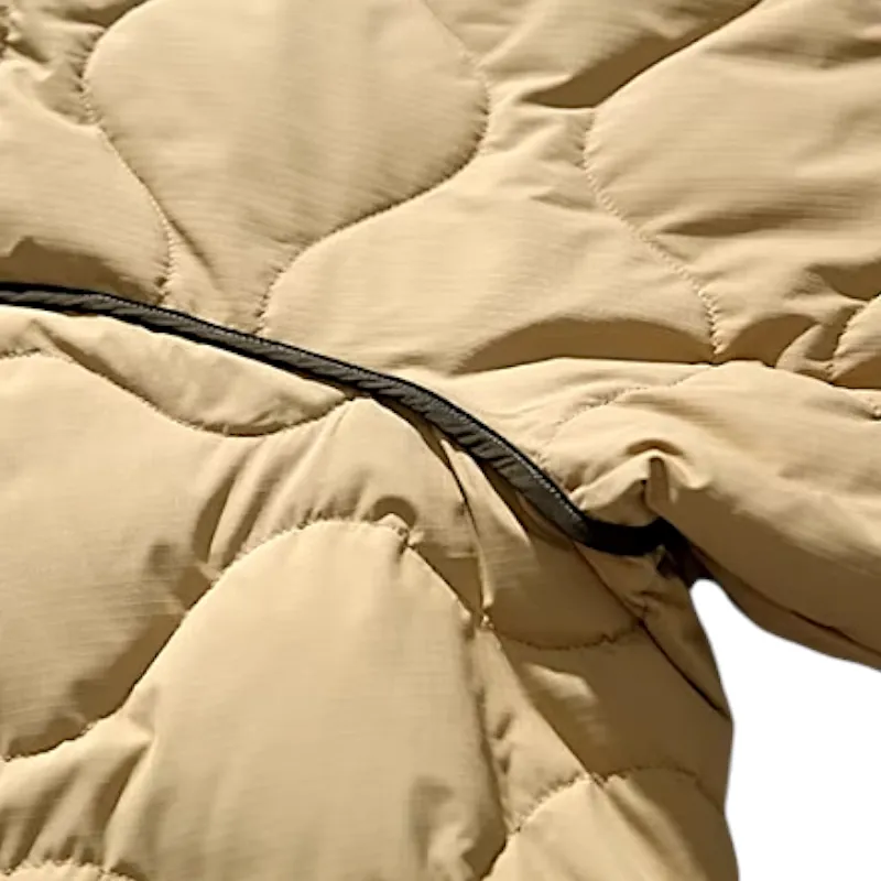 Quilted bomber with contrast piping