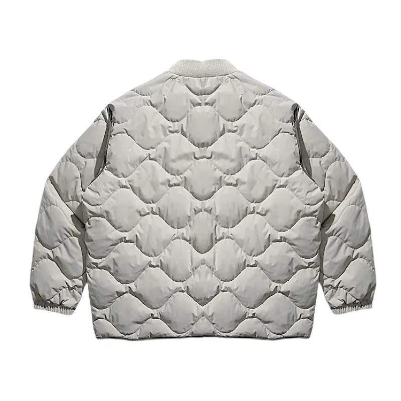 Quilted bomber with contrast piping