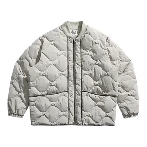 Quilted bomber with contrast piping