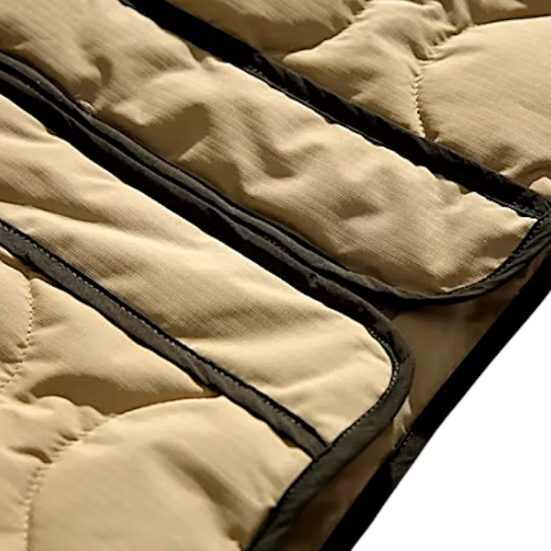 Quilted bomber with contrast piping