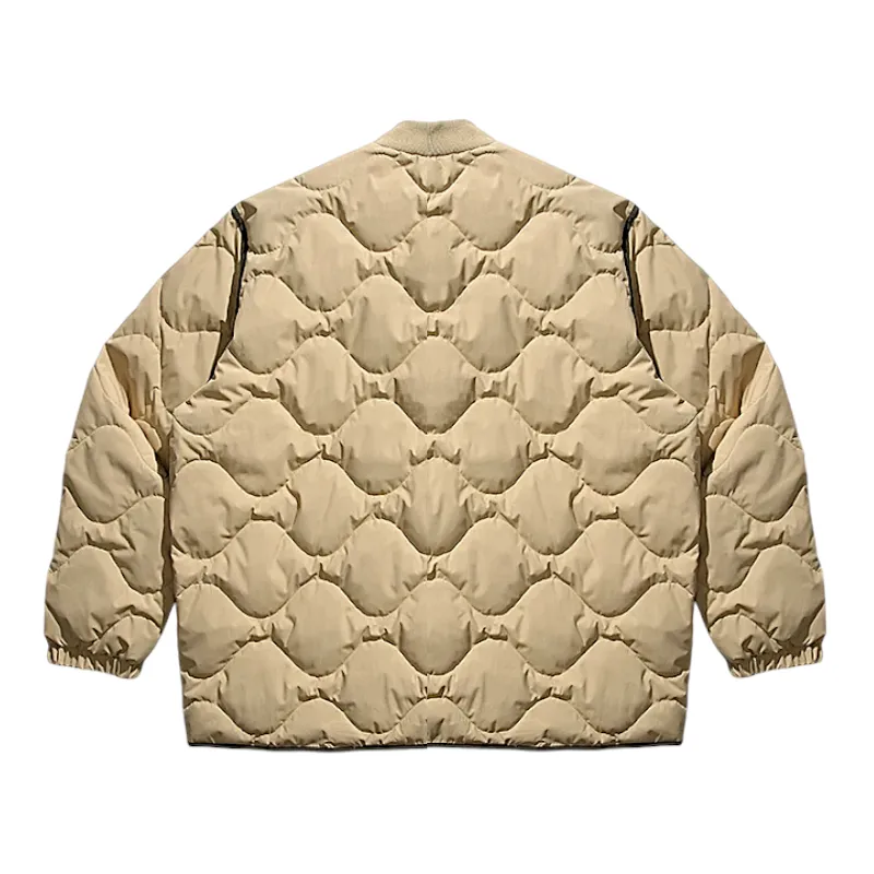 Quilted bomber with contrast piping