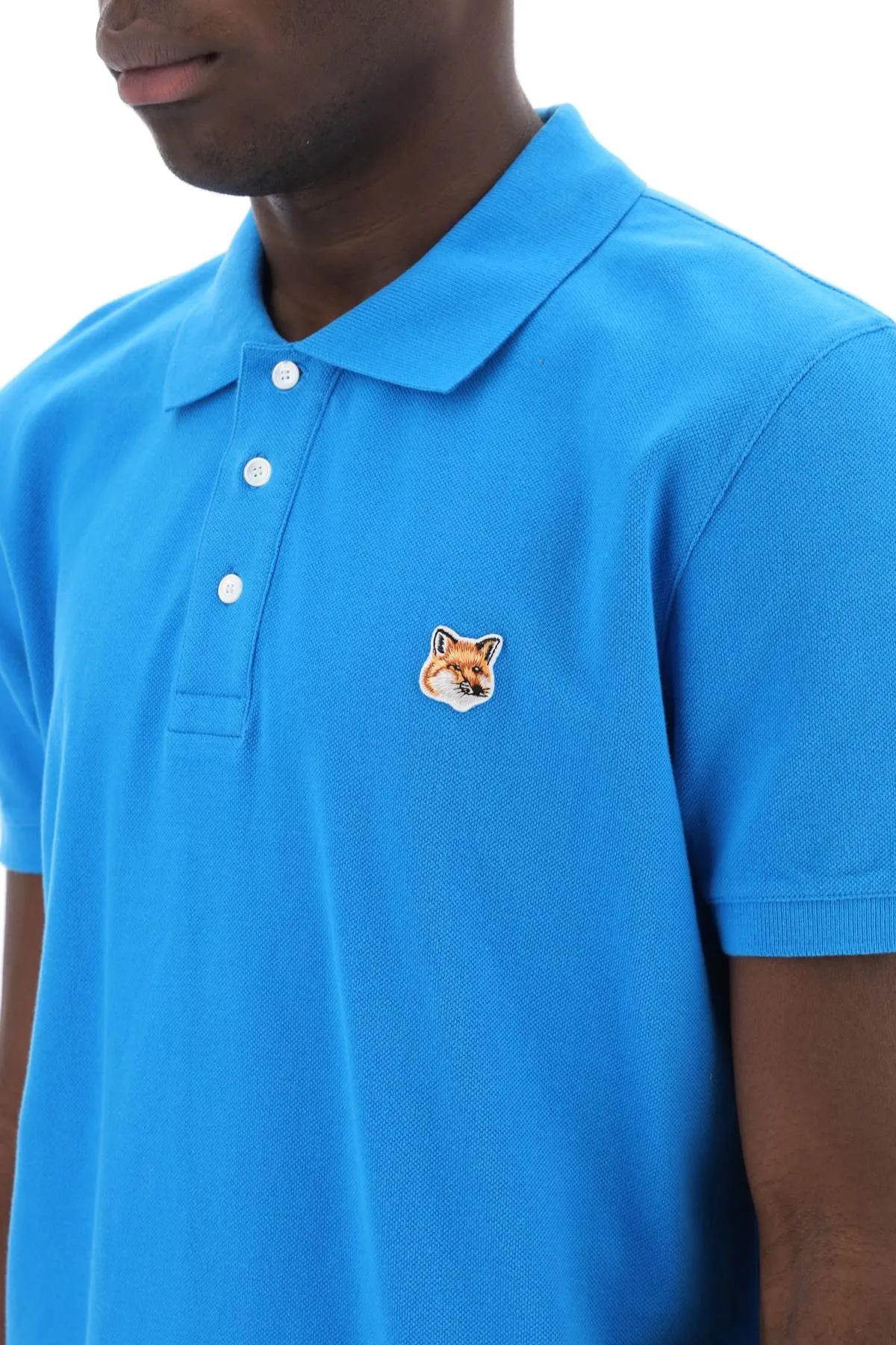 "fox head patch polo shirt"