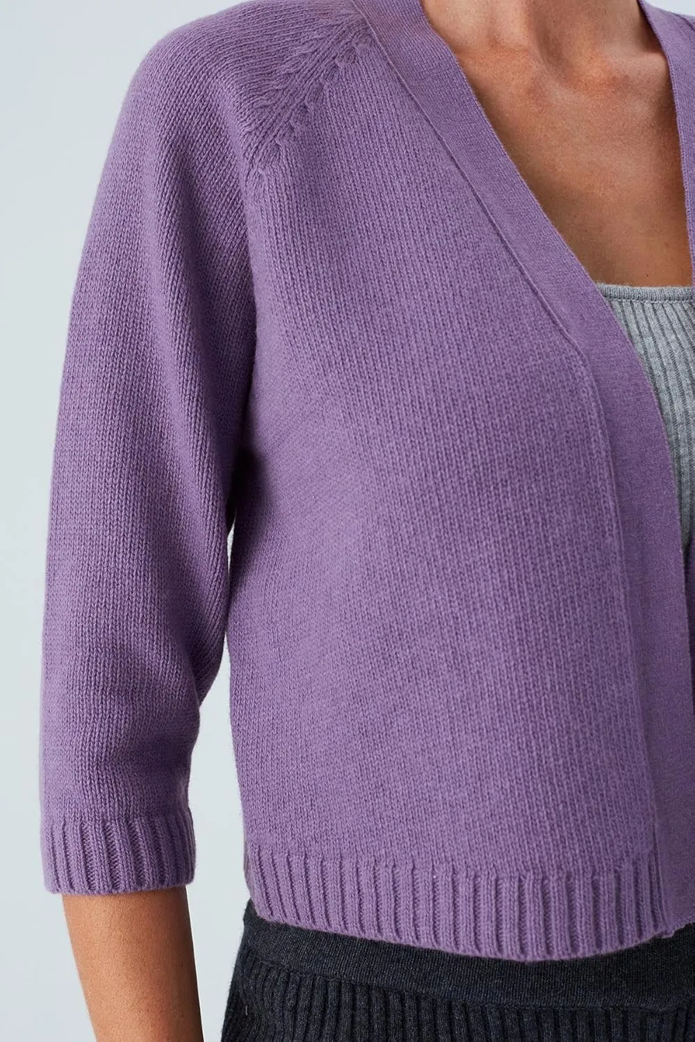 Raglan Sleeve Cashmere Blend Short Women's Knitwear Bolero