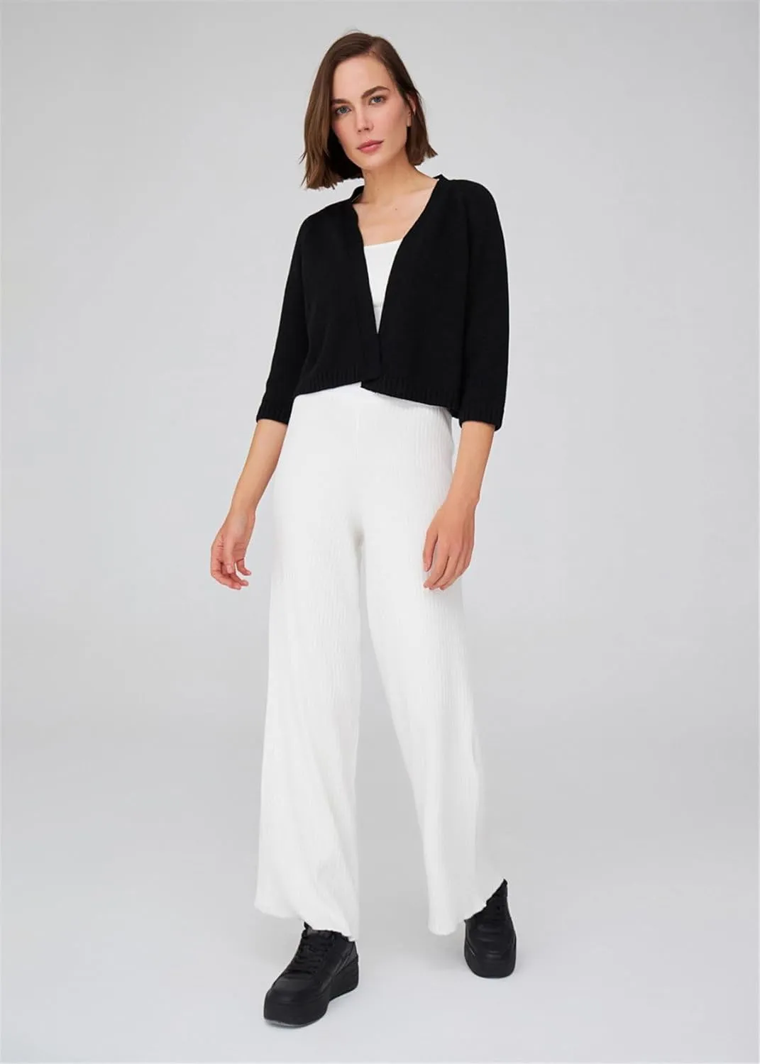 Raglan Sleeve Cashmere Blend Short Women's Knitwear Bolero