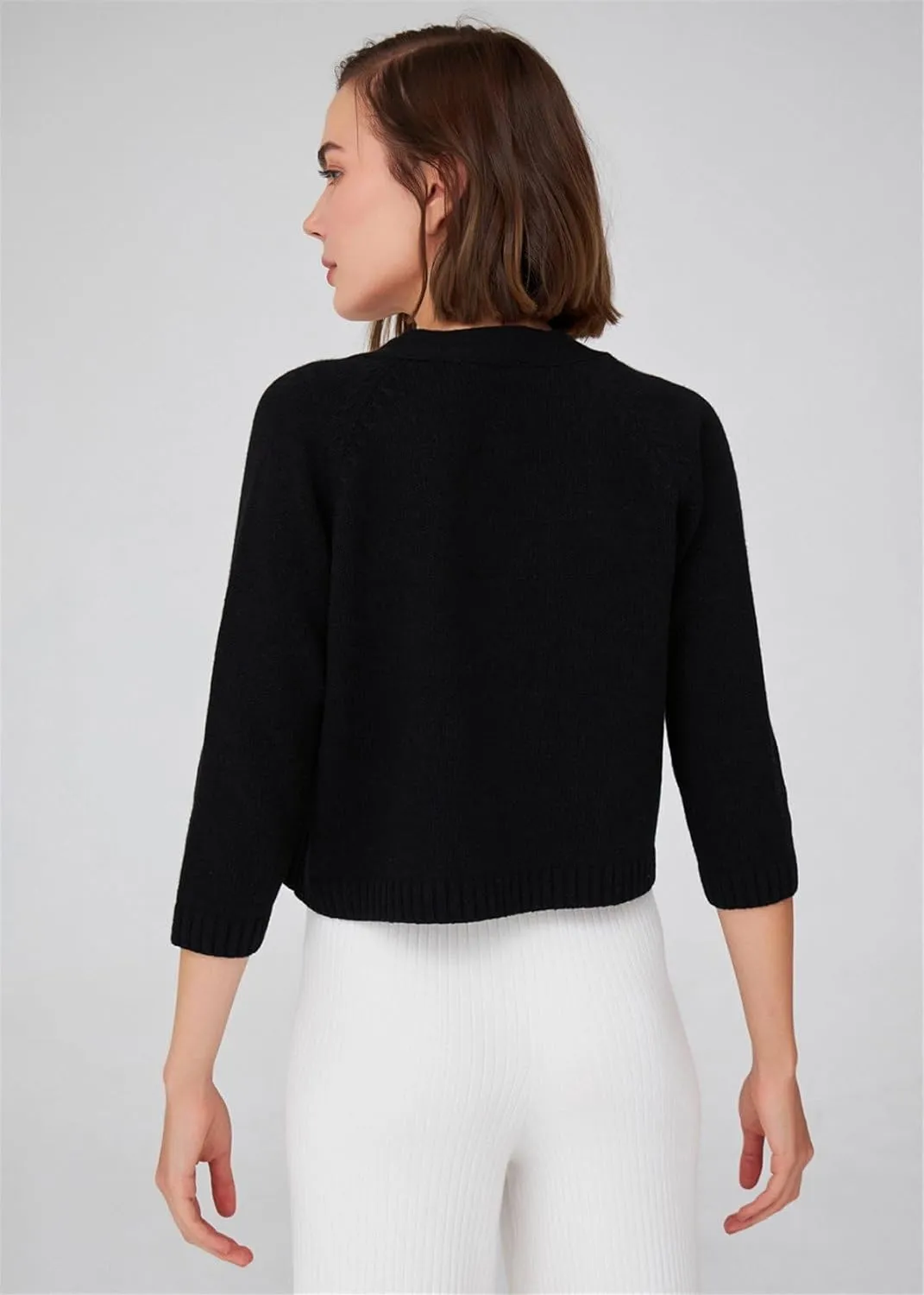 Raglan Sleeve Cashmere Blend Short Women's Knitwear Bolero