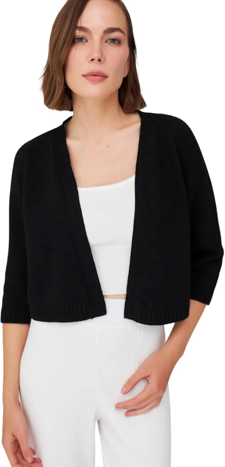 Raglan Sleeve Cashmere Blend Short Women's Knitwear Bolero
